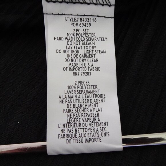 Alex Evenings Twinset Women’s Plus Size 3X Black Sparkle Cocktail Evening Flowy - Picture 12 of 14